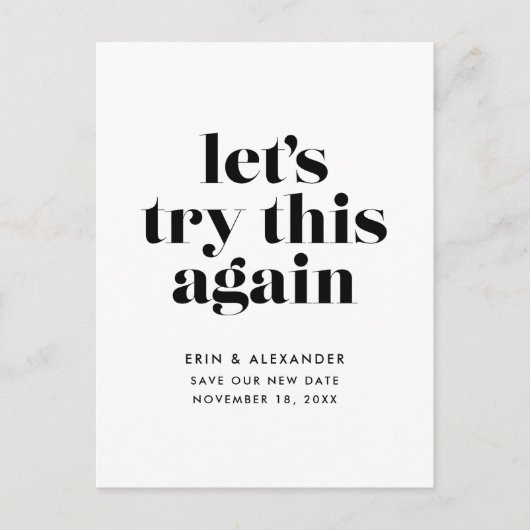 Laten we opnieuw proberen om de datum van het huwe aankondigingskaart (Voorkant)