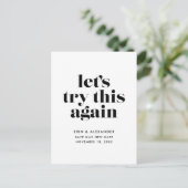 Laten we opnieuw proberen om de datum van het huwe aankondigingskaart (Staand voorkant)