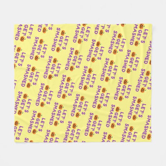 Laten we Paars met pompoen maken Fleece Deken (Voorkant (Horizontaal))