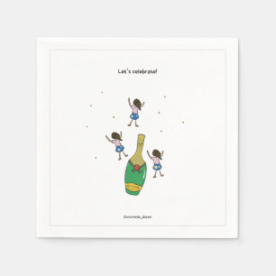 Laten we Papier Napkin vieren Servet
