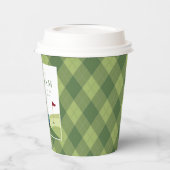 Laten we Par T-shirt Golf Argyle Pattern Eerste Ve Papieren Bekers (Links)