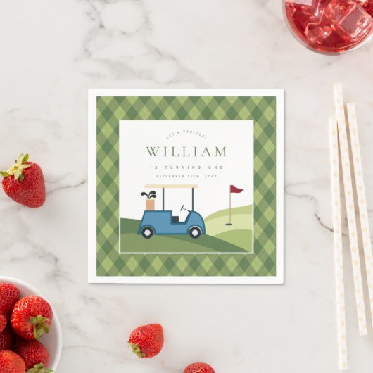 Laten we Par T-shirt Golf Argyle Pattern Eerste Ve Servet (Insitu)