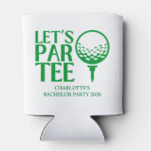 Laten we Par T-shirt Golf Bachelorette Party Blikjeskoeler (Achterkant)