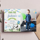 Laten we Par-t-shirt golfverjaardagsuitnodiging Kaart