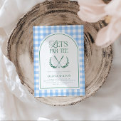 Laten we Par-T-shirt Preppy Golf Boy Baby shower Kaart