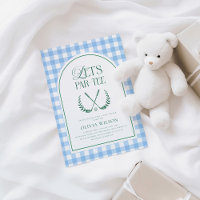Laten we Par-T-shirt Preppy Golf Boy Baby shower