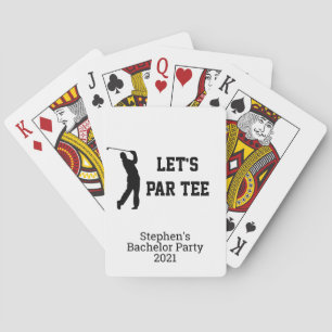 Laten we Par Tee Aangepaste Golf Bachelor Party Pokerkaarten