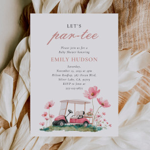 Laten we Par-tee Golf Baby Shower Kaart