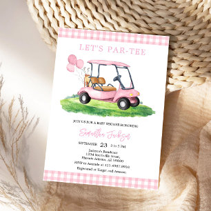 Laten we Par-tee Golf Baby Shower Uitnodiging
