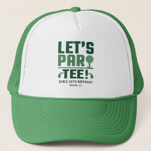 Laten we Par-tee Golf Feestje Aangepaste Golf Verj Trucker Pet