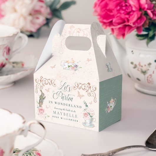 Laten we part-tea  Alice in Wonderland Party Bedankdoosjes