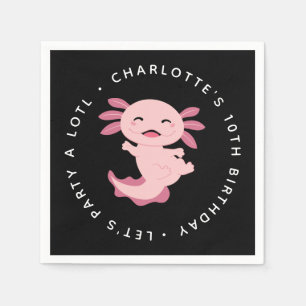Laten we Partij A Lotl Axolotl Birthday Party Servet
