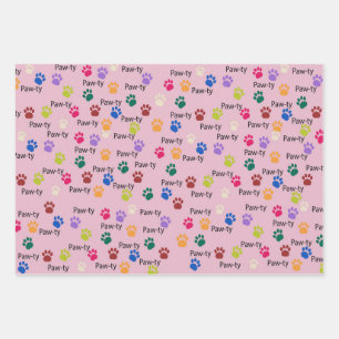 Laten we Paw-ty, Pawty als een prinses, gekleurde Inpakpapier Vel