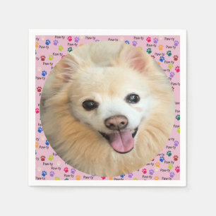 Laten we Paw-ty zijn! aangepaste hond Servet