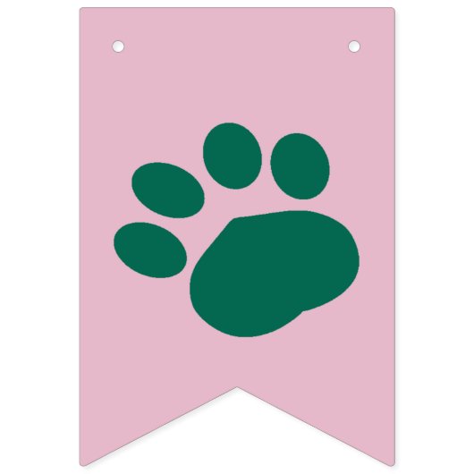 Laten we Paw-ty zijn! Custom Dog party Vlaggetjes (Eerste vlag)