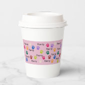 Laten we Paw-ty zijn! Hond verjaardagsfeestje bash Papieren Bekers (Achterkant)