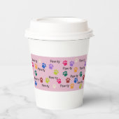 Laten we Paw-ty zijn! Hond verjaardagsfeestje bash Papieren Bekers (Voorkant)