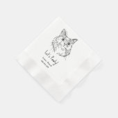 Laten we Pawty aangepaste kat getrokken cocktail b Servet (Hoek)