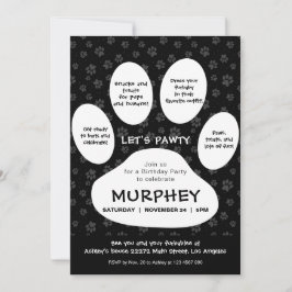 Laten we Pawty, Paw Print Kaart