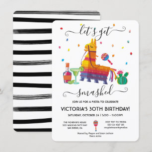 Laten we Piñata Margarita Birthday Fiesta in elkaa Kaart