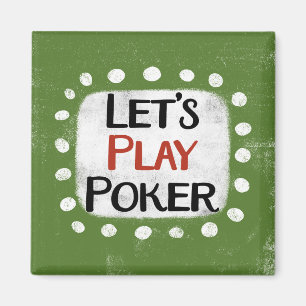 Laten we poker koelkast magneet spelen