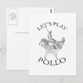 Laten we Pollo spelen! Briefkaart (Voorkant / Achterkant)