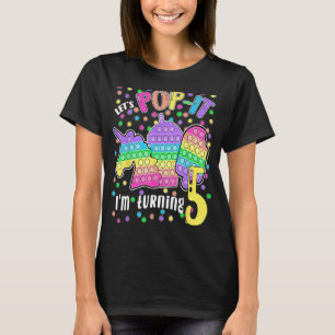 Laten we Pop-het ik word 5 Colorful 5th Birthday G T-shirt