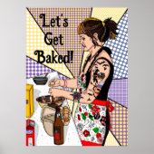 Laten we Pop Tattoo maken, Dame Baking Poster (Voorkant)