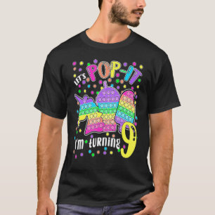 Laten we Poppen dat ik 9 kleurrijke 9de verjaardag T-shirt
