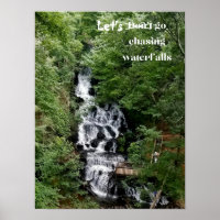 Laten we Poster watervallen zoeken