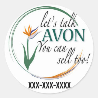 Laten we praten Avon Ronde Sticker