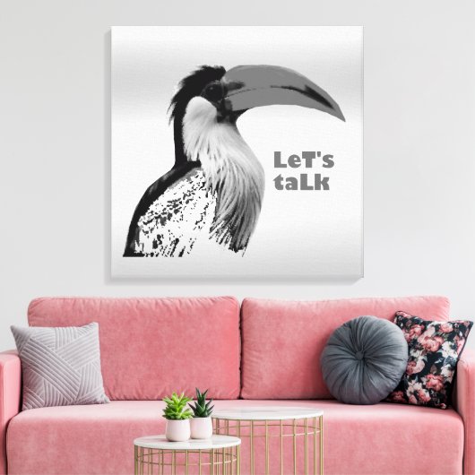 Laten we praten canvas afdruk (Insitu (Woonkamer))