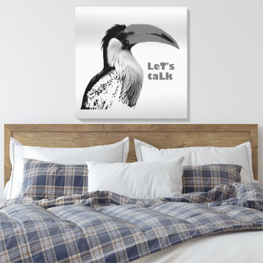 Laten we praten canvas afdruk (Insitu (Slaapkamer))