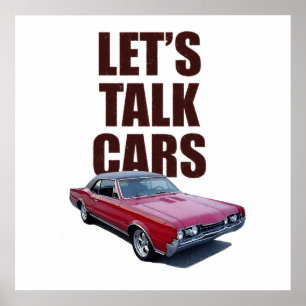 Laten we praten over auto's 442 poster. poster