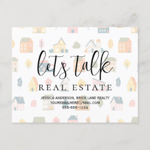 Laten we praten over de promotie van onroerend goe briefkaart