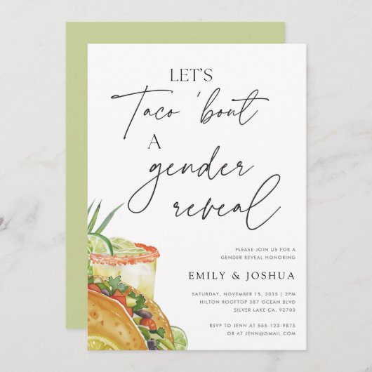 Laten we praten over een geslachtsonthulling kaart (Voorkant / Achterkant)