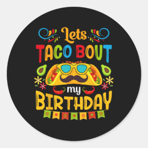 Laten we praten over mijn geboortedag, geboren op ronde sticker