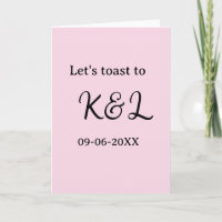 Laten we proosten op verlovingsnaam letter roze