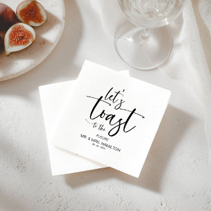 Laten we proosten Schic Calligraphy Verlovingsfees Servet