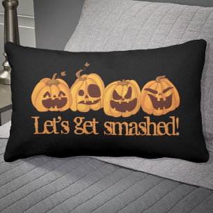 Laten we Pumpkin Halloween uit de smashed halen Kussen