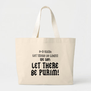 laten we purim zien grote tote bag