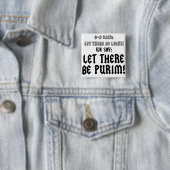 laten we purim zien vierkante button 5,1 cm (In situ)