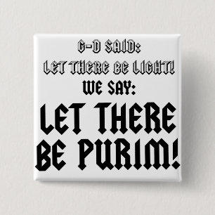laten we purim zien vierkante button 5,1 cm