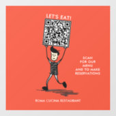 Laten we QR-code eten Raamsticker (Vel)