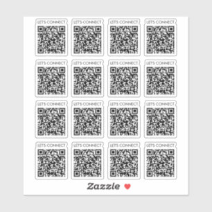 Laten we QR Code Vinyl aansluiten Sticker