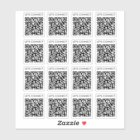 Laten we QR Code Vinyl aansluiten Sticker (Vel)