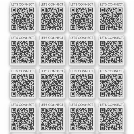 Laten we QR Code Vinyl aansluiten Sticker (Voorkant)