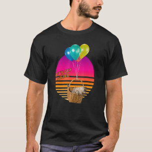Laten we raar doen Kat in vliegende mand en ballo T-shirt