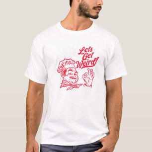Laten we raar worden! Funny  Pizza Box Man Festi T-shirt