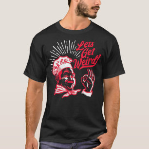 Laten we raar worden! Funny Pizza Box Man Festi T-shirt